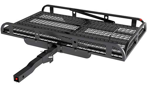 Wheelchair hitch-mount platform for cars
