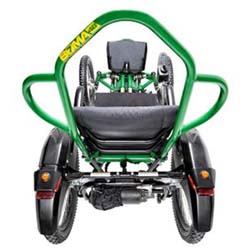 Boma 7 All Terrain Wheelchair with its back facing to the front 