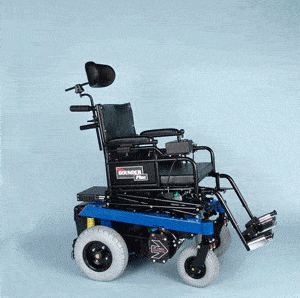 A video clip showing the chair elevation and recline of Bounder power wheelchair