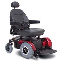 Red Variant of Pride Mobility JAZZY1450 Jazzy 1450 Electric Wheelchair
