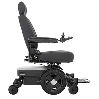 Pride Jazzy Evo 613 Electric Wheelchair facing to the right