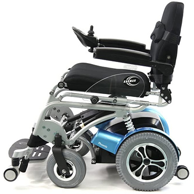 Karman XO-202 stand-up power wheelchair facing to the left