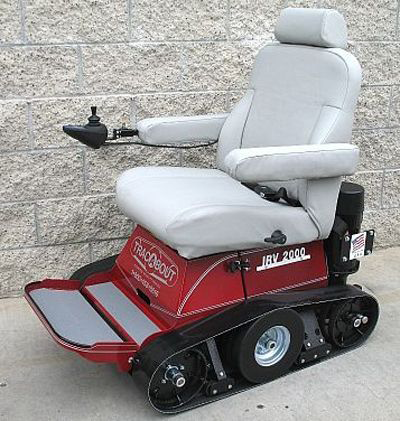 Red variant of Trac About All Terrain wheelchair