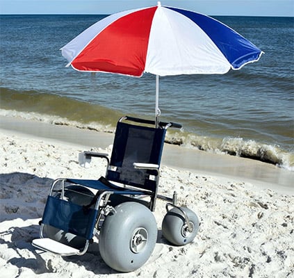 Debug Mobility Fixed Frame All-Terrain Beach Wheelchair