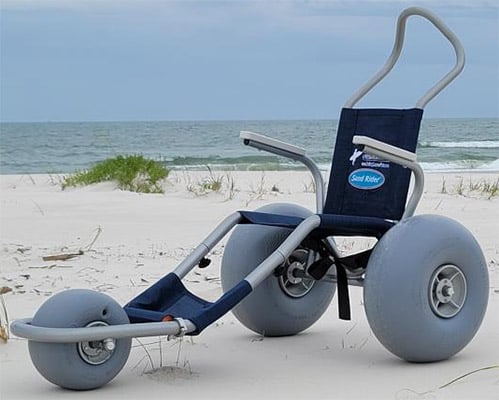 Push Mobility Sand Rider Power Beach Wheelchair