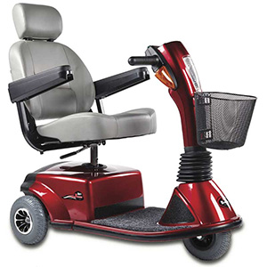 Red variant of Zip R Breeze 3-wheel scooter