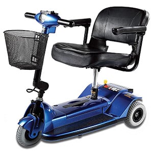 Blue variant of Zipr mobility scooter
