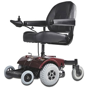 Red variant of Zipr PC Power Electric Wheelchair