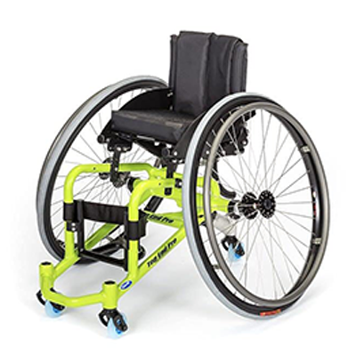 A Neon Green Sports Wheelchair
