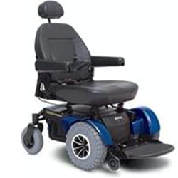 Blue Variant of Pride Mobility JAZZY1450 Jazzy 1450 Electric Wheelchair