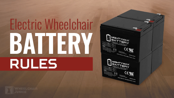 Electric Wheelchair Battery Rules 4 A stack of electric wheelchair batteries