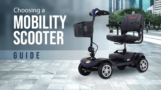 A mobility scooter