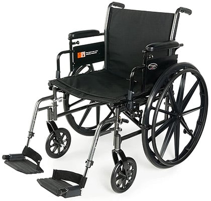 EJ Traveler L3 wheelchair with small front wheels and rear mag wheels