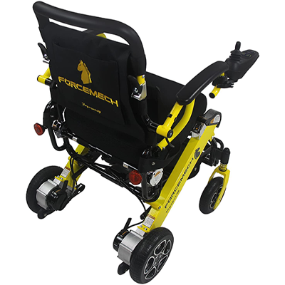 Forcemech Voyager R2 with black seat upholstery and yellow frame