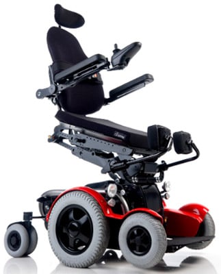 Levo C3 Standing Wheelchair with an elevated seat