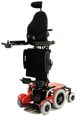 Levo C3 Standing Wheelchair in a standing position