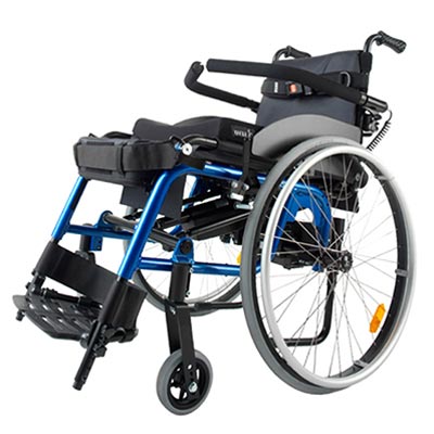 Levo LCEV Standing Wheelchair with padded seat and body strap