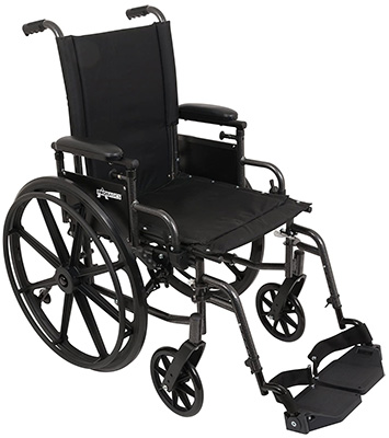 ProBasics High Performance Lightweight K0004 Wheelchair with black frame and black upholstery