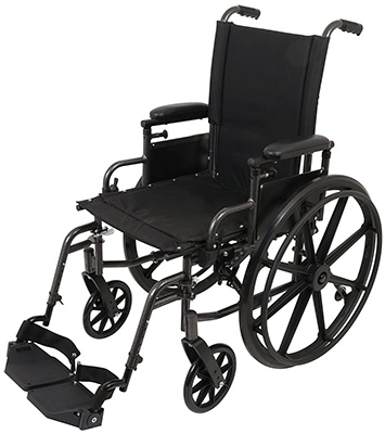 ProBasics Lightweight Wheelchair with nylon upholstery and black frame