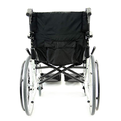 A wheelchair with rear anti-puncture tires
