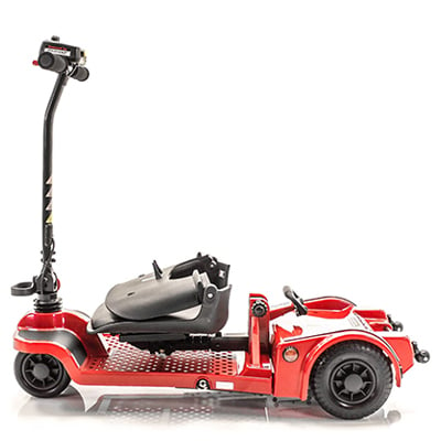 Red Shoprider Echo 3 with folded seat