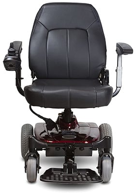 Shoprider Jimmie Power Chair with burgundy base frame