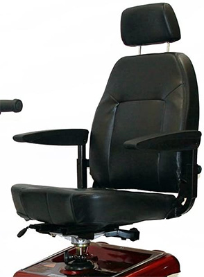 Black padded Captain's style seat of Sunrunner 4