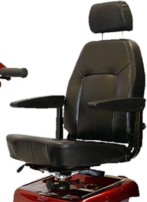 Padded Captain's chair of Shoprider Sprinter XL4 Mobility Scooter