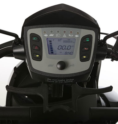 Control Panel of Silverado Extreme 4 Wheel Full Suspension Electric Mobility Scooter