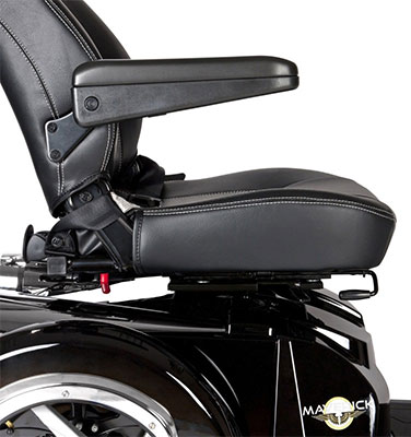 Padded Captain's style seat of Drive Maverick Scooter